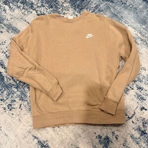 Nike Men's Beige Crewneck Sweatshirt